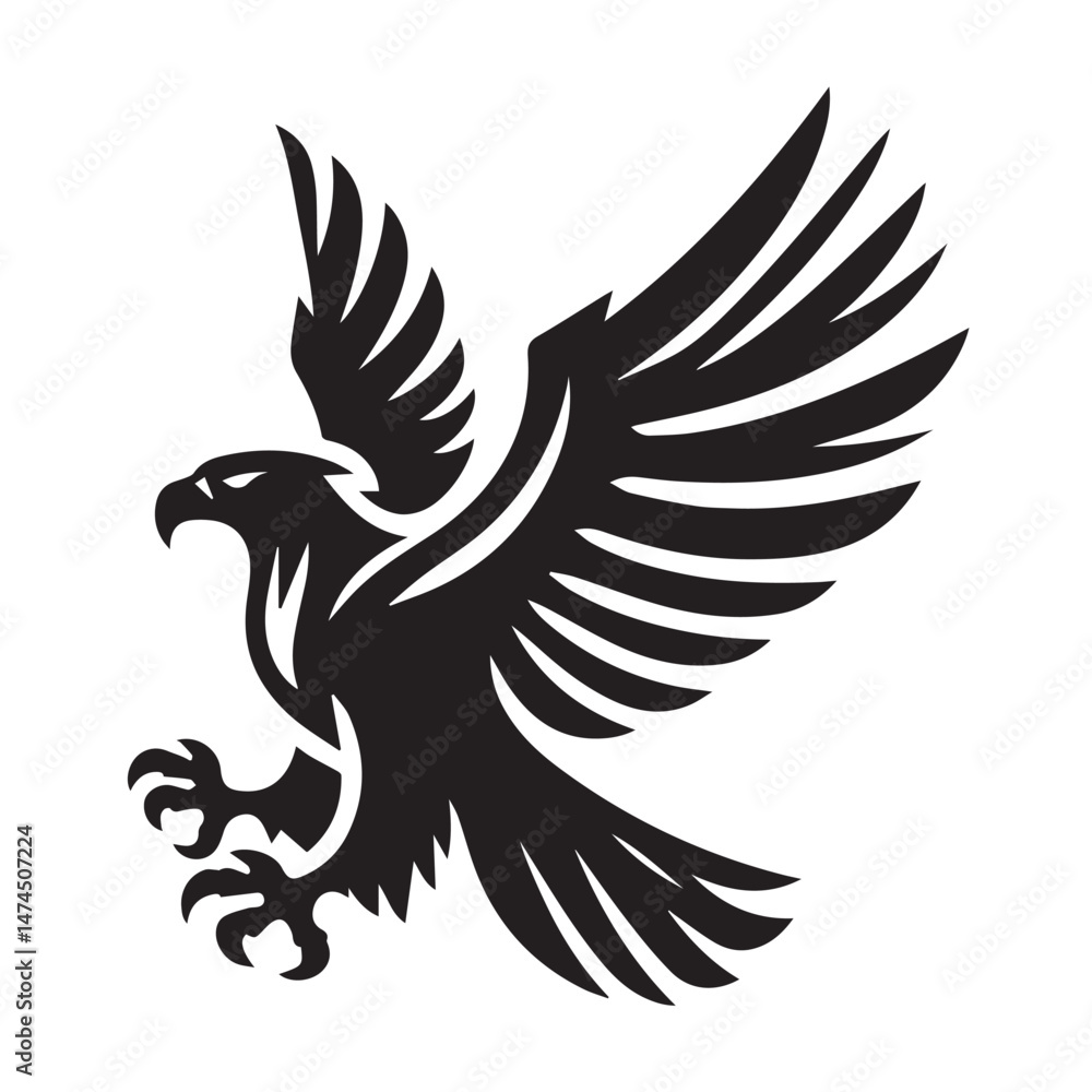 Obraz premium Eagle Bird Silhouettes Pack