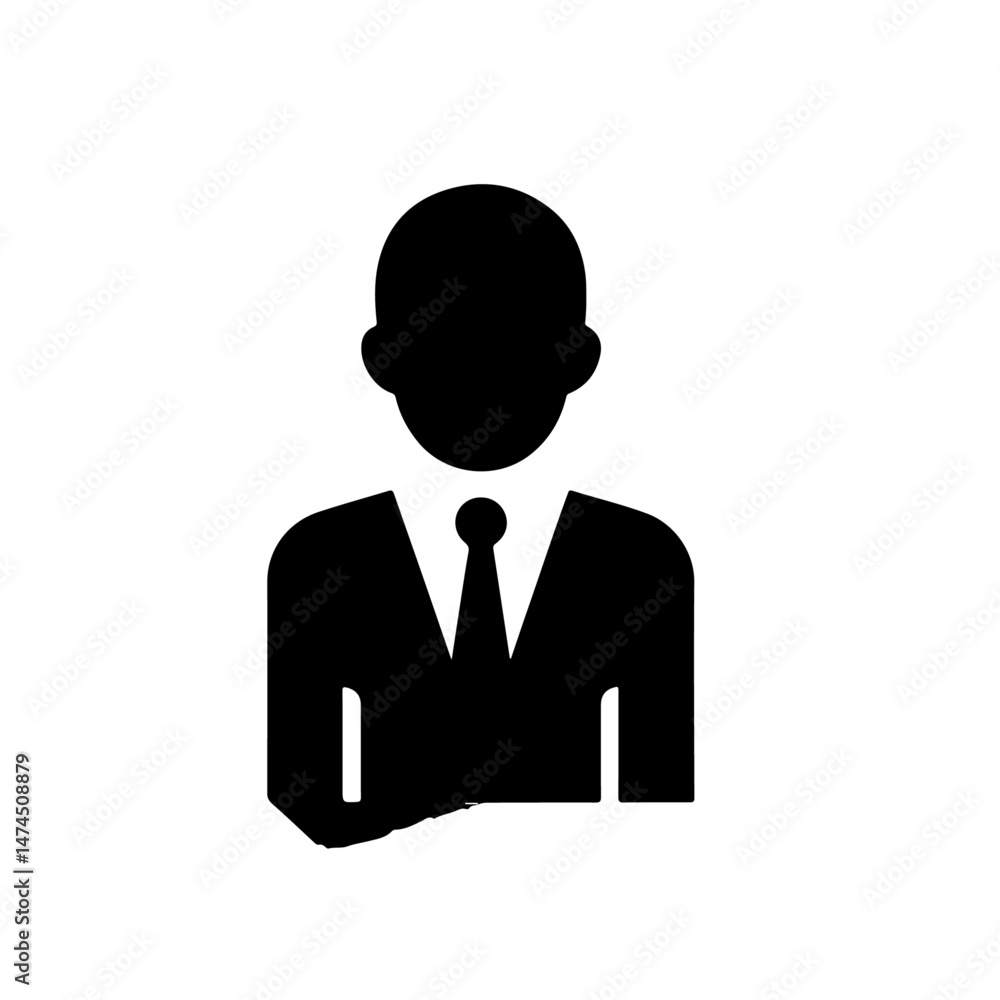 Waving Person Silhouette for Greeting and Communication Design Waving Person Silhouette for Greeting and Communication Design