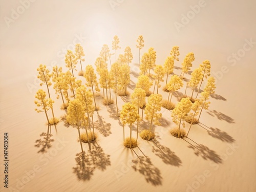 Golden Meadow: Sunlit Field of Yellow Bedstraw Flowers in 4K