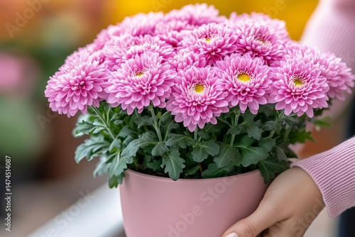 Wallpaper Mural Flowers in a pot. Generative AI Torontodigital.ca