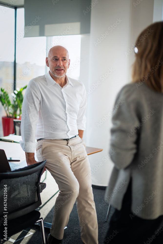 Fototapeta premium Business people talking in the office