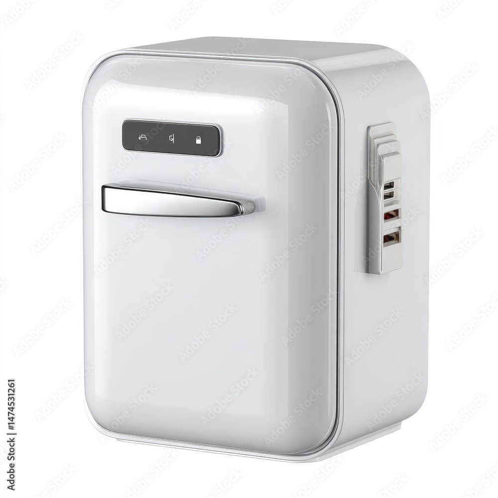 Stylish White Mini Refrigerator with USB Charging Ports Ideal for Small Spaces and Dorm Rooms Stylish White Mini Refrigerator with USB Charging Ports Ideal for Small Spaces and Dorm Rooms