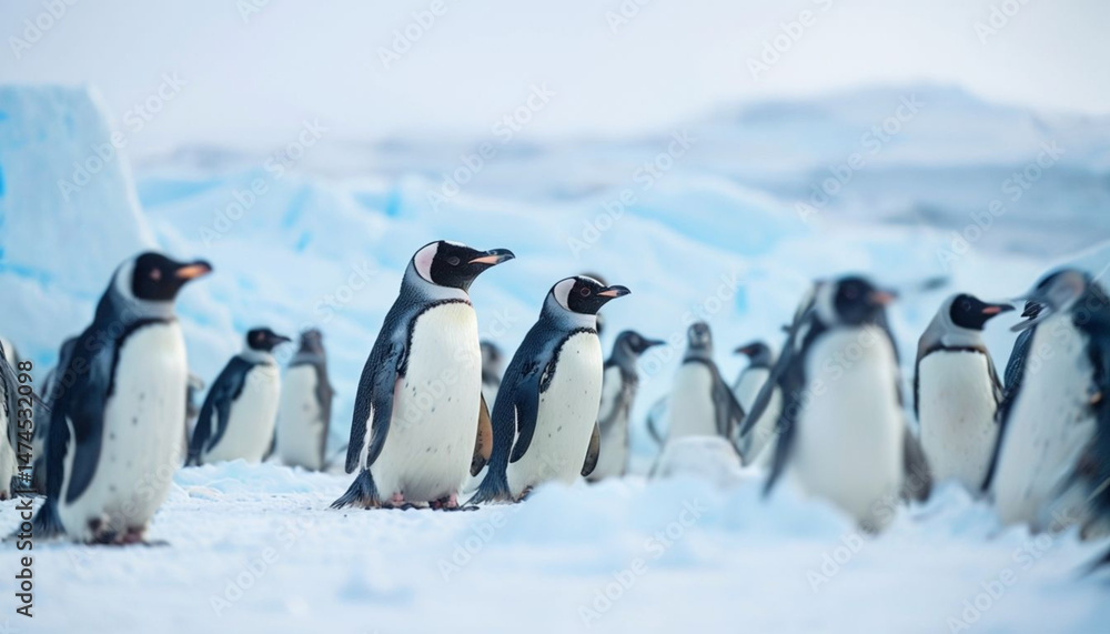 Obraz premium penguin on the snow