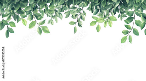 Wallpaper Mural Lush green leaves frame a PNG transparent background elegantly Torontodigital.ca