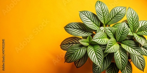 Lush Green Plant Close-Up: Detailed Texture and Vibrant Foliage