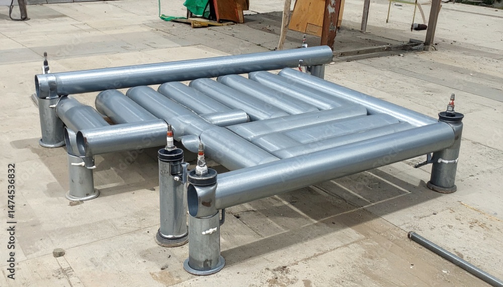 Obraz premium Industrial Equipment Framework for Construction and Assembly Tasks