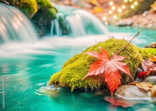 Macro Photography: Sparkling Stream in Lush Forest - Nature Detail