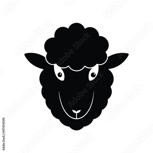 sheep black head silhouette