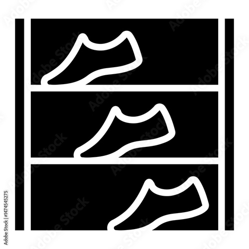 2190-Shoe Rack glyph icon