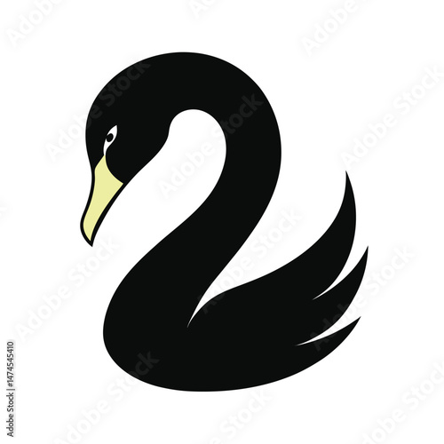 swan black head silhouette 