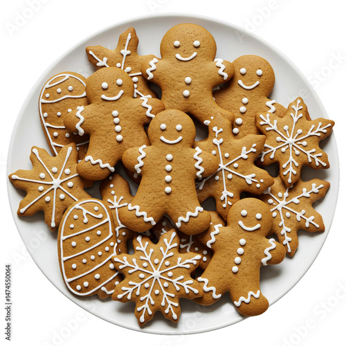 Gingerbread Cookies on Plate