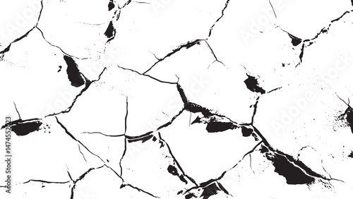 Texture soil dry crack Sketch crack texture. Ground cracks background.
