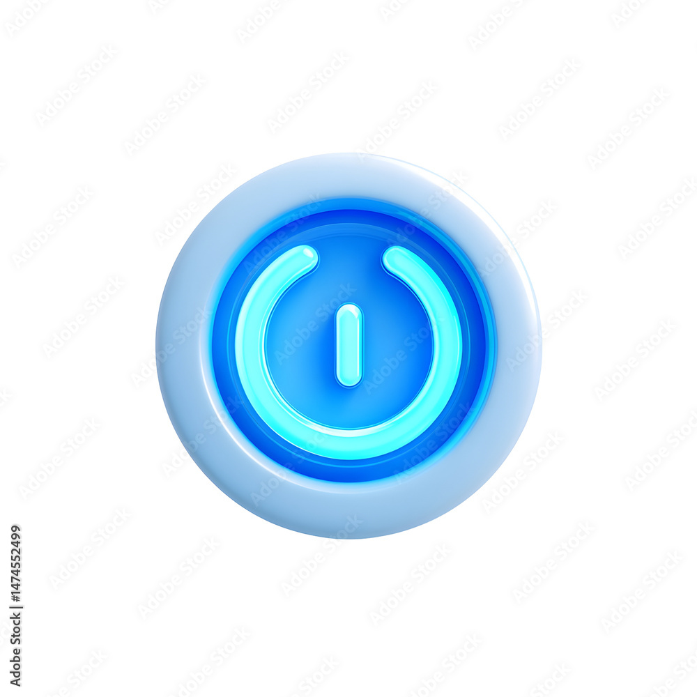 Minimalist 3D of a glowing blue circular icon representing power energy and financial transaction flows Minimalist 3D of a glowing blue circular icon representing power energy and financial transaction flows
