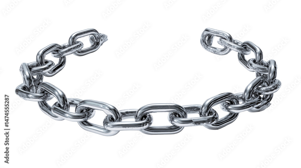 Chic silver chain bracelet on clear background for trendy style Chic silver chain bracelet on clear background for trendy style