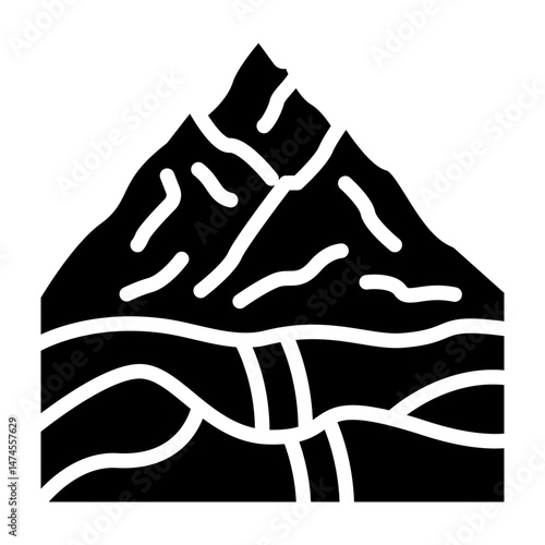Mountain glyph icon