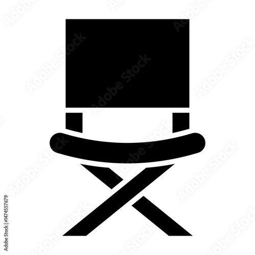 Camping Chair glyph icon