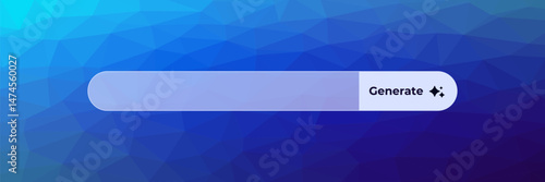 Ai interface with generate button in modern design. useful for applications and tech software.