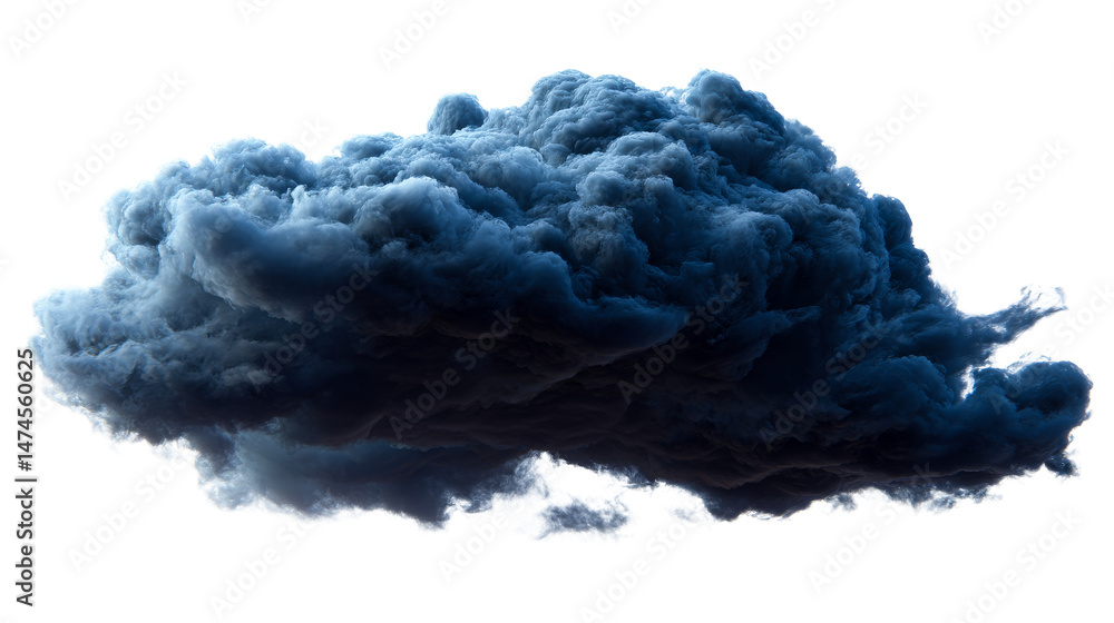 Dark storm cloud floating in a clear sky Dark storm cloud floating in a clear sky