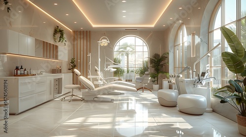 Minimalist dental room with luxury details high resolution picture
