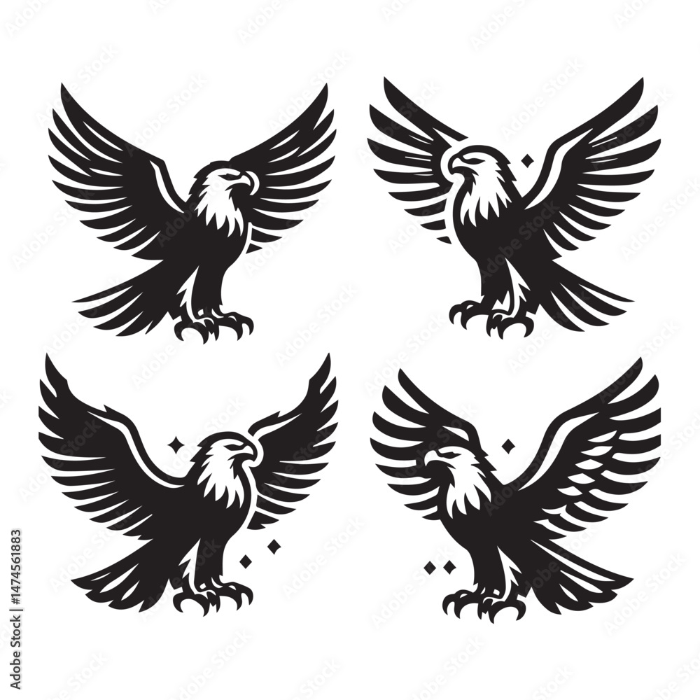 Fototapeta premium Majestic Eagle Vector Illustrations