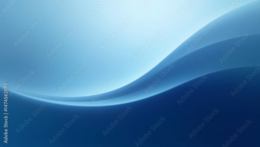 Fototapeta premium bstract Blue Wave Background Smooth Flowing Design