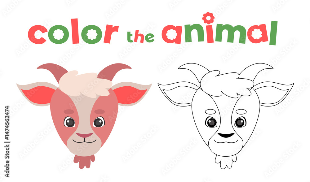 Obraz premium 42 - Animals head coloring