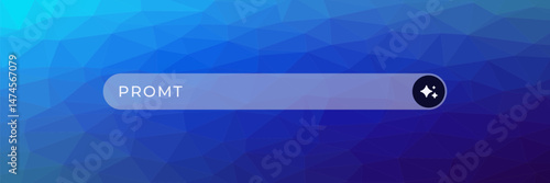 Ai search bar with a sleek icon, enhancing artificial intelligence user interaction efficiency.