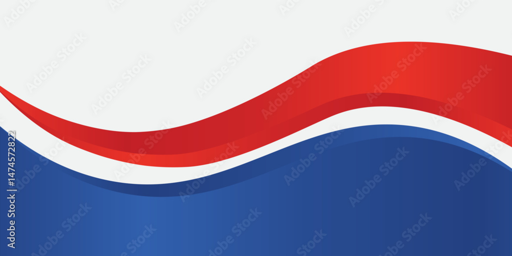 Naklejka premium abstract business banner background with red and blue gradient color.