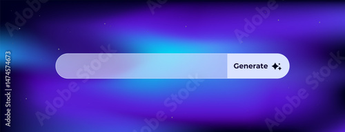 Ai interface element showcasing an interactive design with a generate button for user interaction.