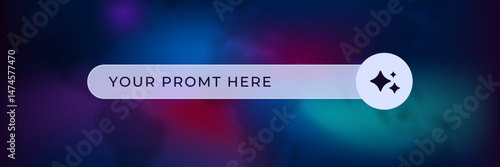 Ai artificial intelligence interface featuring a sleek user input bar with an eye catching icon.