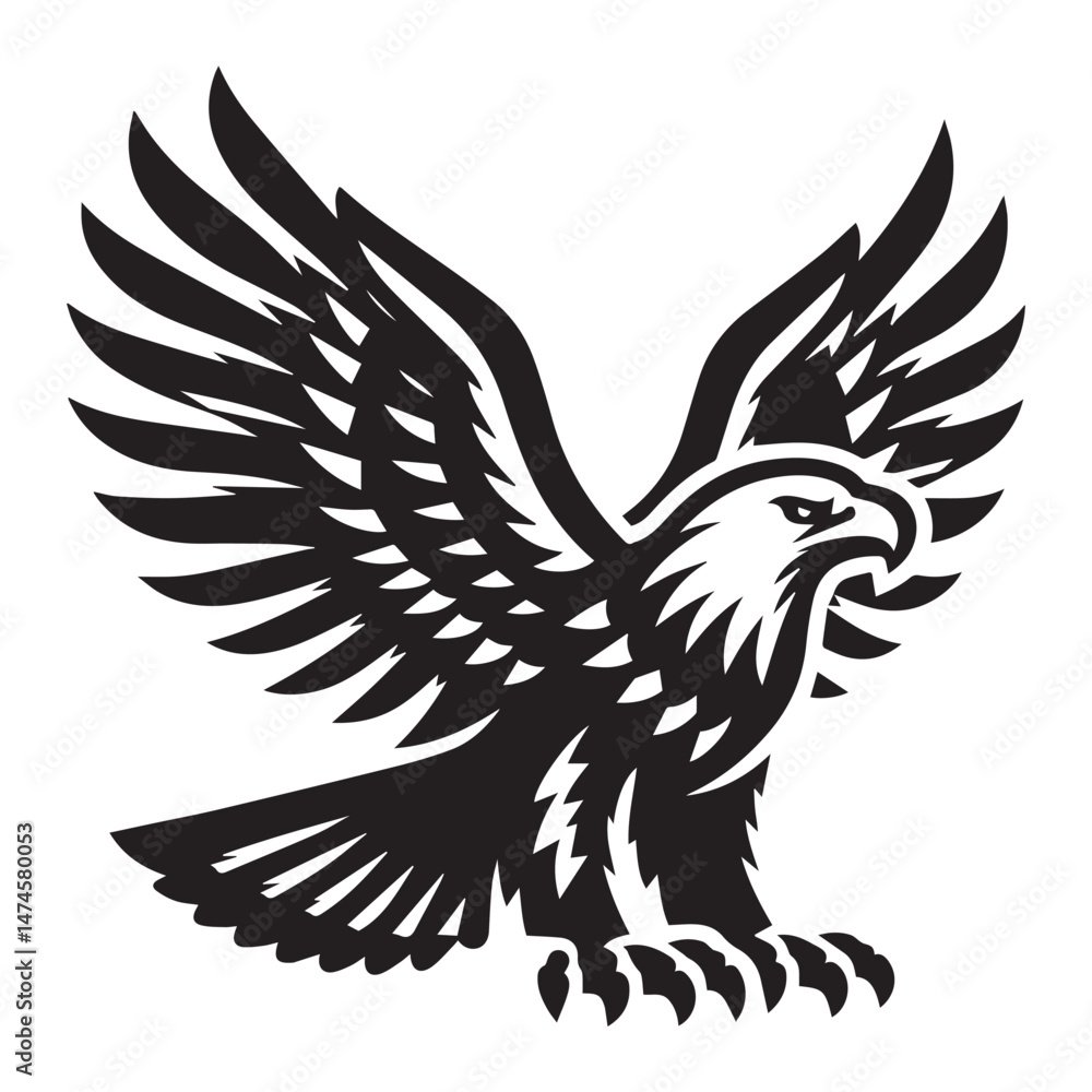 Fototapeta premium Black Eagle Icons Vector Set
