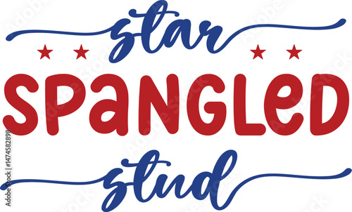 star spangled stud SVG