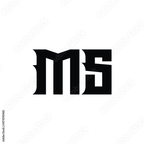 MS monogram logo design letter text name symbol monochrome logotype alphabet character simple logo