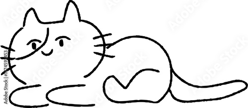 猫のシンプルイラスト