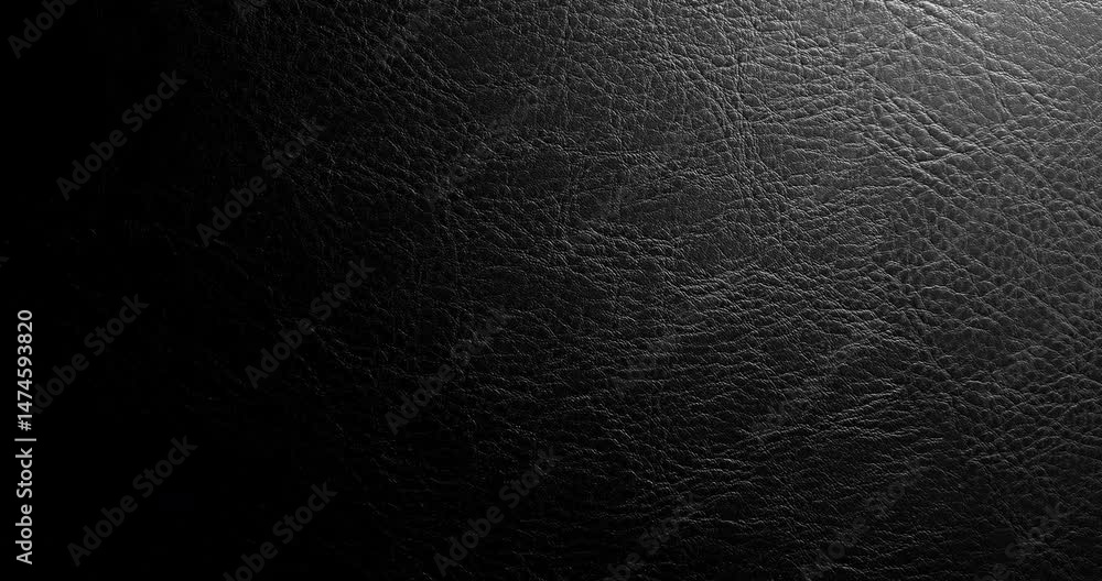 Dark Leather Glide with Sophisticated Motion. Video featuring a refined black leather texture in smooth motion.