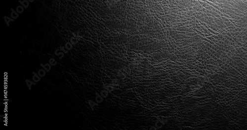 Dark Leather Glide with Sophisticated Motion. Video featuring a refined black leather texture in smooth motion.