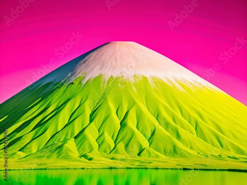 Serene Dome Mountain Peak, Blue Sky, Majestic Landscape, Panoramic View, Nature Photography