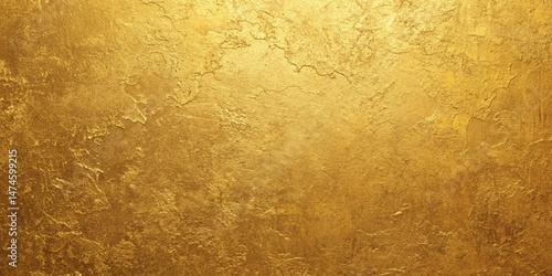 Rough vintage gold foil texture with grunge effect, rich golden metallic surface perfect for antique or decorative graphic backgrounds