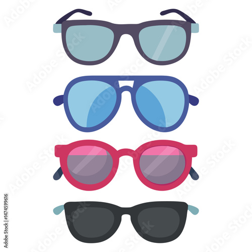 Modern sun glasses vector illustration 