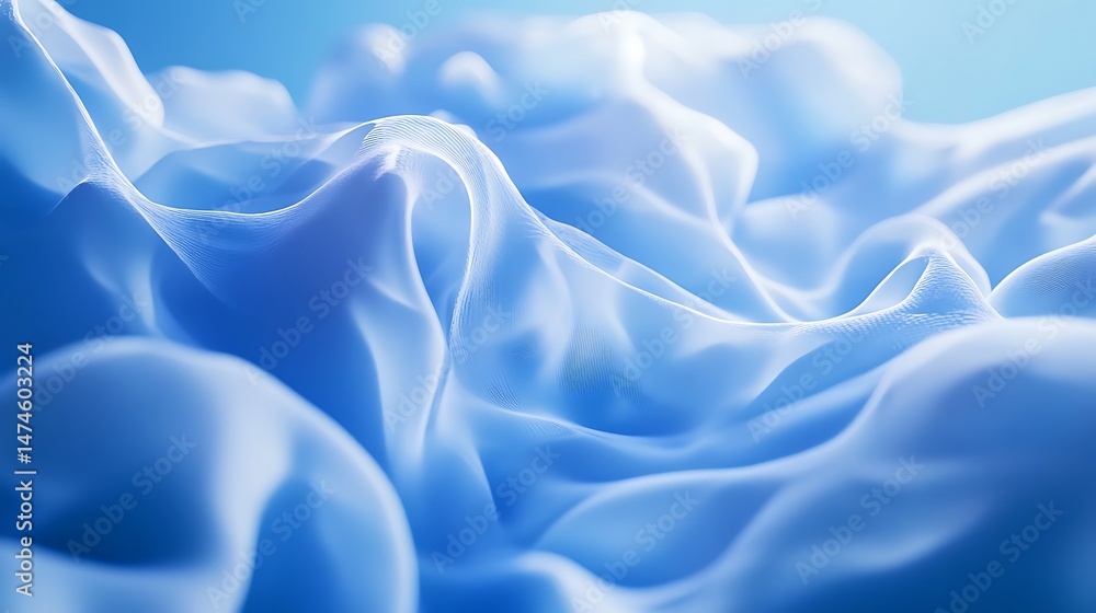 Obraz premium Abstract blue forms soft flowing background design