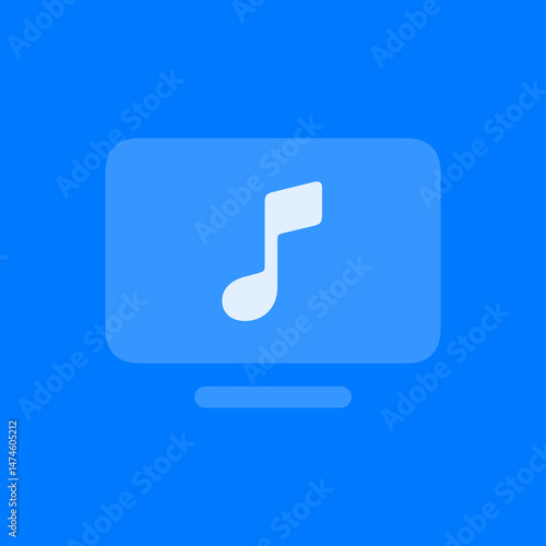 Music Note TV Fill Icon