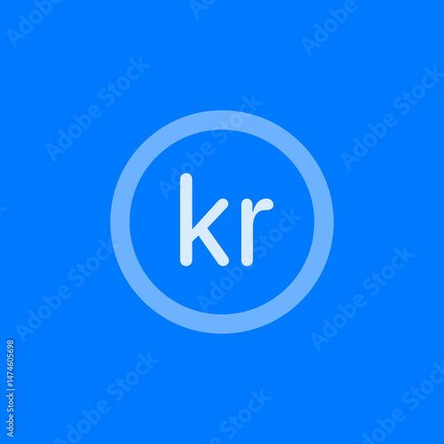 Norwegian Krone Circle Icon