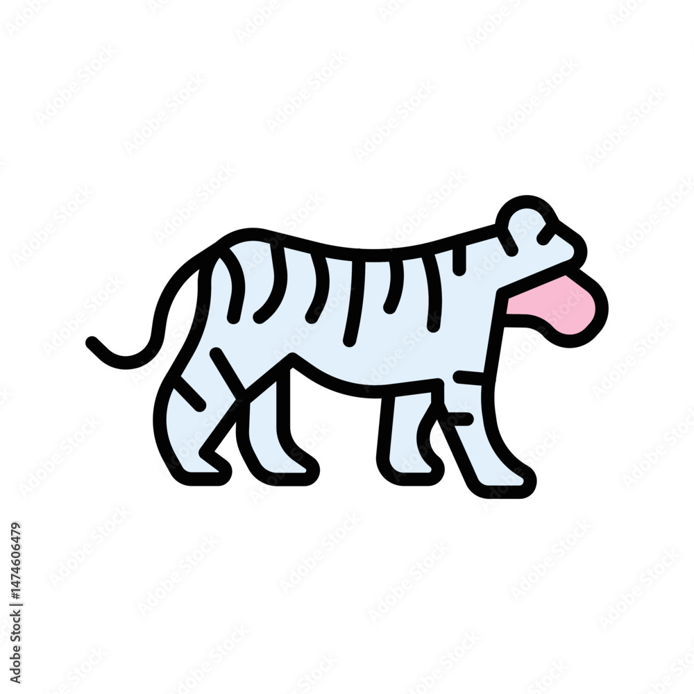 Fototapeta premium Tiger Vector Icon