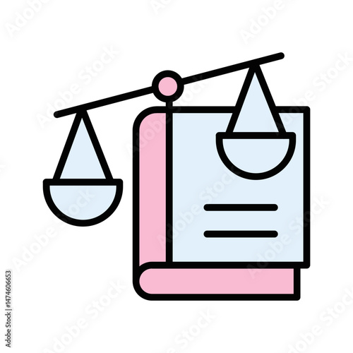 Law Book Vector Icon
