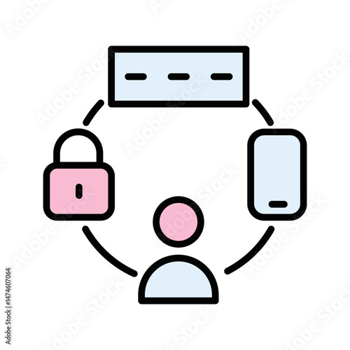 Two-Factor Authentication Vector Icon