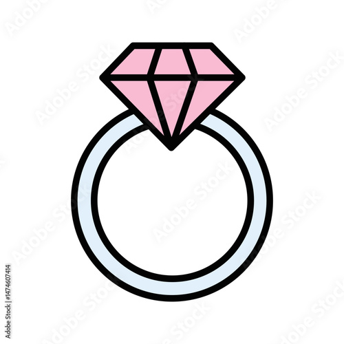 Engagement Ring Vector Icon