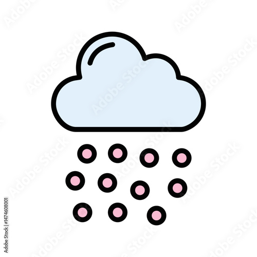 Hailstorm Vector Icon