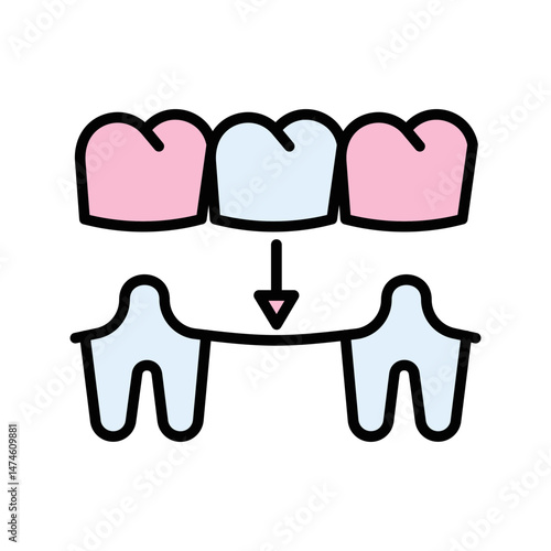 Dental Bridge Vector Icon