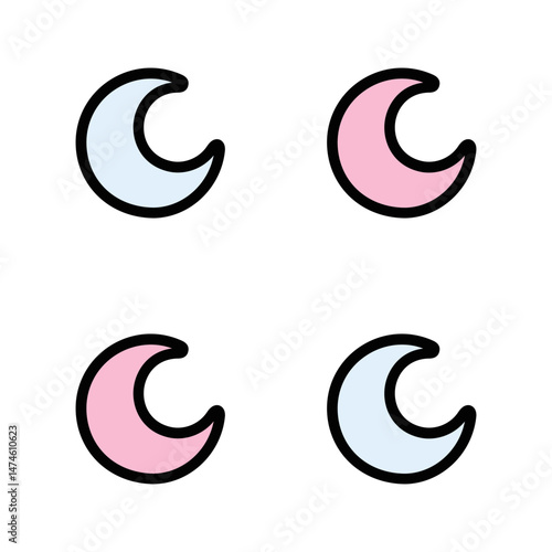 Moon Phases Vector Icon