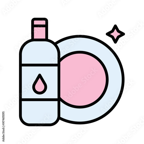Dishwashing Vector Icon